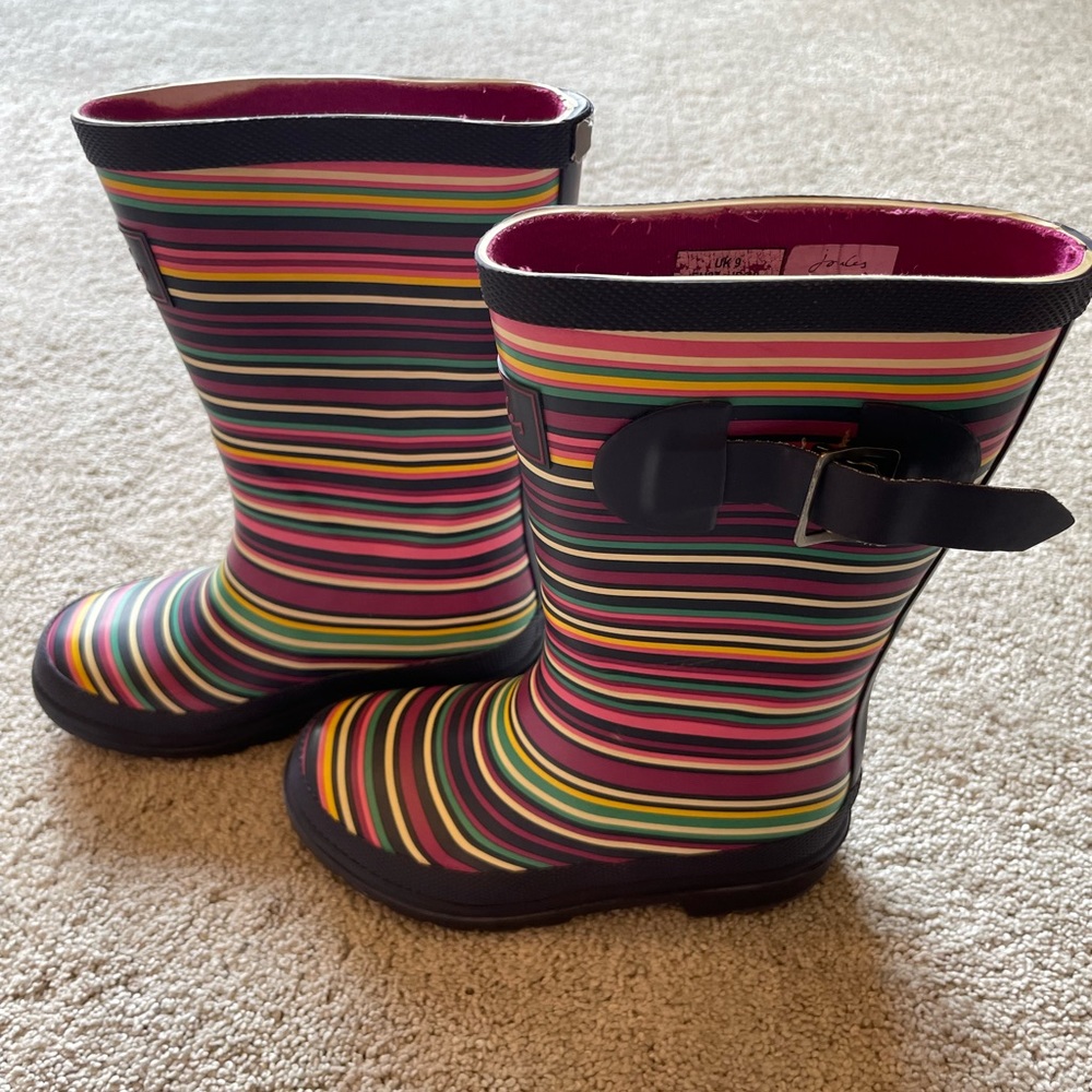 Joules girls rain boots/wellies, size 10